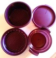  Micro Gourmet Tupperware Mikrowellendampfgarer,  4 Teile in lila, wie NEU