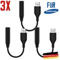 3X USB Typ C auf zu Aux 3,5mm Klinke Kopfhörer Audio Adapter für Handy Samsung