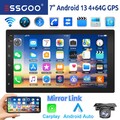 Autoradio 2 DIN 7 Zoll Android 13 4+64G Carplay GPS NAVI Bluetooth WiFi RDS +KAM