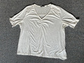 T-Shirt v. Zero Gr. 44, cremeweiß m. V-Ausschnitt u. Raffung, wie neu