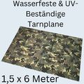 Gewebeplane Camouflage Schutzplane Abdeckplane Holzplane Bodenplane 1,5x6 Meter