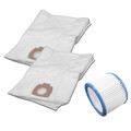 SET: 10 Microvlies-Beutel + Filter für Metabo ASA 25 L PC, ASA 30 L PC Inox