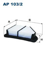 Luftfilter Filtereinsatz AP 103/2 FILTRON für HONDA CIVIC VIII Hatchback