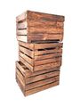 Holzkisten Obstkisten Weinkisten Apfelkisten Used 50 x 40 x 30 cm SETs GEFLAMMT