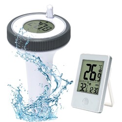 Pool Thermometer Funk Schwimmende Digital Poolthermometer IP67 Wasserdicht Sc...