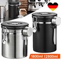 Kaffeedose Vorratsdose Edelstahl Luftdicht Kaffeebohnen Behälter Tee Aromadose