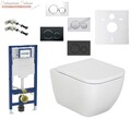 Wand WC spülrandlos Komplettset, Geberit Sigma, Tiefspüler, Betätigungsplatte