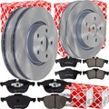 FEBI BREMSSCHEIBEN + BELÄGE VORNE + HINTEN passend für FORD FOCUS 3 III MK3