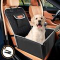 Hunde Autositz für Hunde mit Aufbewahrungstaschen Verstärkte Wände Hundeautositz