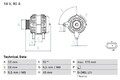 Bosch Lichtmaschine Generator für Renault Clio IV Grandtour 12-21 0986085170