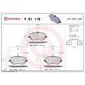 1x Bremsbelagsatz, Scheibenbremse BREMBO P 61 119 passend für CITROËN PEUGEOT