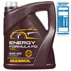 5L Mannol ÖL Energy Formula PD Motoröl 5W-40 VW 502.00 501.00 BMW LL-04 Dexos 2