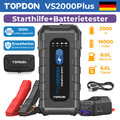 TOPDON VS2000 PLUS 2000A Starthilfe KFZ PowerBank Auto Ladegerät Booster 6L&8L