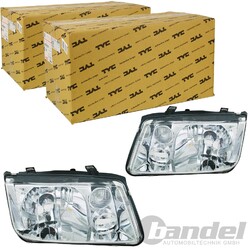 2x TYC H4 HAUPTSCHEINWERFER LINKS+RECHTS für VW BORA I 00-05 1J2 1J6 MIT LWR