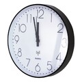 Wanduhr Funkuhr Leuchtend Ohne Tickgeräusche lautlos 30cm groß Vintage Schwarz
