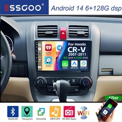 2DIN Android 14 Autoradio Apple CarPlay GPS Navi BT Für Honda CR-V III 2007-2011