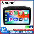DAB+ Für Peugeot 308 408 2007-2013 Android 14 Autoradio CarPlay GPS Navi 2+64G