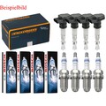 4x DENCKERMANN Zündspule +4x BOSCH Zündkerze Super 4 für Honda Jazz II GD_ GE3