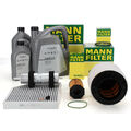 MANN Filterset 4-tlg + 7L ORIGINAL 0W30 Motoröl für AUDI A4 B8 A5 Q5 SQ5 3.0 TDI