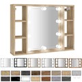 Spiegelschrank mit LED Beleuchtung Badspiegel Hängeschrank Wandschrank 76x15x55