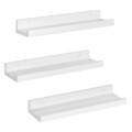 3er Set Wandregal Schweberegal 40/60cm breit Regal für Fotorahmen und Dekos weiß