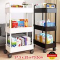 Rollwagen Küchenwagen Servierwagen Bücherwagen Rollregal Bastelwagen mit 4Rollen