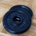 2x 1,25 Kg Hantelscheiben GORILLA SPORTS 30 mm Gusseisen Gewicht Fitness TOP