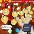 5-11m LED Solar Kugel Lichterkette Beleuchtung Party Innen Außen Wasserdicht