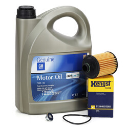 5L ORIGINAL 5W30 dexos2 + HENGST Ölfilter für OPEL ASTRA J CORSA D 1.3 CDTI