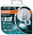 Osram H11 Cool Blue, Next Gen Duo Box,Xenon Optik Leuchtmittel Weiß 55 Watt,Glas