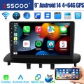 4+64G Für Renault Megane 2 2002-2009 Android14 Autoradio GPS NAVI WIFI SWC RDS