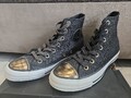 Converse All Star High Schwarz Gold Gr 36,5 Damenachuhe