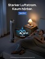 Smart Turmventilator, 4 Geschwindigkeiten, 4 Modi, 90° Oszillation, leise Betrie