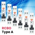 Fehlerstromschutzschalter mit Leitungsschutzschalter Typ A RCBO FI + LS 10-25A