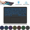 QWERTZ Bluetooth Touchpad Tastaturr mit Beleuchtete für Android IOS Tablet PC TV