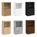 Sideboard Schrank Beistellschrank Küchenschrank mit LED-Leuchten 60,5x37x100 cm