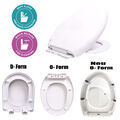 WC Sitz Toilettendeckel m/Absenkautomatik O/D-Form wei Softclose Quick Release