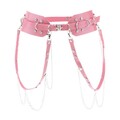 Punk Leder Gürtel Band mit Metall Kette Dance Gothic Bindung Harness