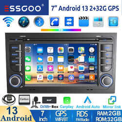 DAB+ Android 13 Autoradio Carplay Navi RDS Für Audi A4 S4 RS4 B6 B7 B8 SEAT EXEO
