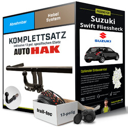 Für SUZUKI Swift Fliessheck III Typ EZ,MZ Anhängerkupplung abn +eSatz 13pol 05-JETZT NEU: Montage zum Festpreis!