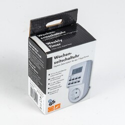 Zeitschaltuhr Digital, Timer Steckdose, Wochenprogramm IP20