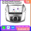 DSP Autoradio 9"Android 13 Für Ford Transit Connect 2014-2018 DAB+CarPlay 6+64GB