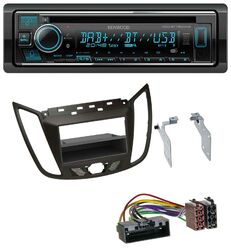 Kenwood MP3 Bluetooth DAB USB CD Autoradio für Ford C-Max / Kuga - dunkelbraun
