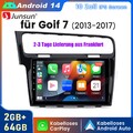 Für VW Golf VII MK7 2013-2020 CarPlay 2+64G Android14 Autoradio GPS Navi SWC DAB