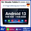 4G+64G Für Skoda Fabia II 2008-2013 8Kern 10" Android 13 Autoradio NAVI CarPlay