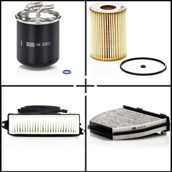 Mann-Filter Filterset, Inspektionspaket für Mercedes-Benz A-CLASS C-CLASS