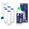 DeLonghi EcoDecalk Entkalker DLSC500 und 4x Wasserfilter kompatibel mit DLS C002