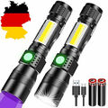 UV Taschenlampe 3 in 1 UV Lampe, USB Aufladbar Magnet Zoombar,COB Arbeitsleuchte