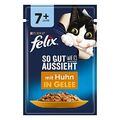 So gut wie es aussieht Senior Katzenfutter nass in Gelee, mit Huhn, 26er Pack...