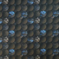 Schwarz-blauer Jersey  Kugeln Marmor   50 x 150 cm Nähen Elastisch ♕